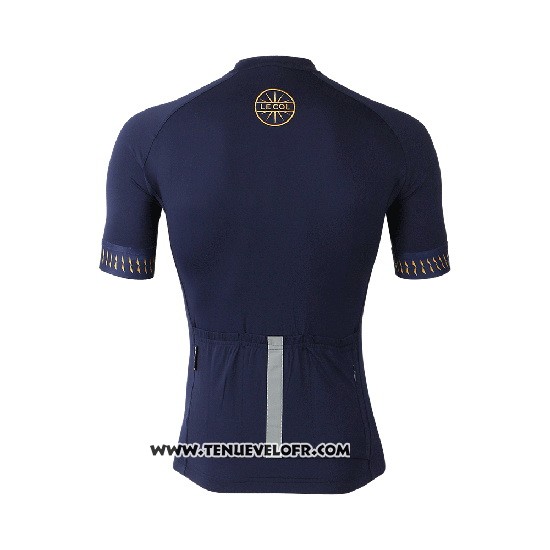 2019 Maillot Ciclismo Lecol Bleu Manches Courtes et Cuissard
